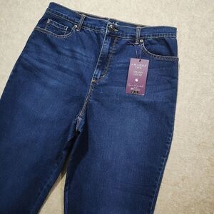 Gloria Vanderbilt Slimming Effect Capri Denim Blue Jean Pants #7